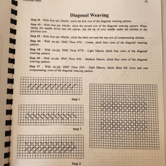 Lynne Tomlinson Designs Hand Embroidery Kit Victorian Heart 1993 Complete - Picture 8 of 8